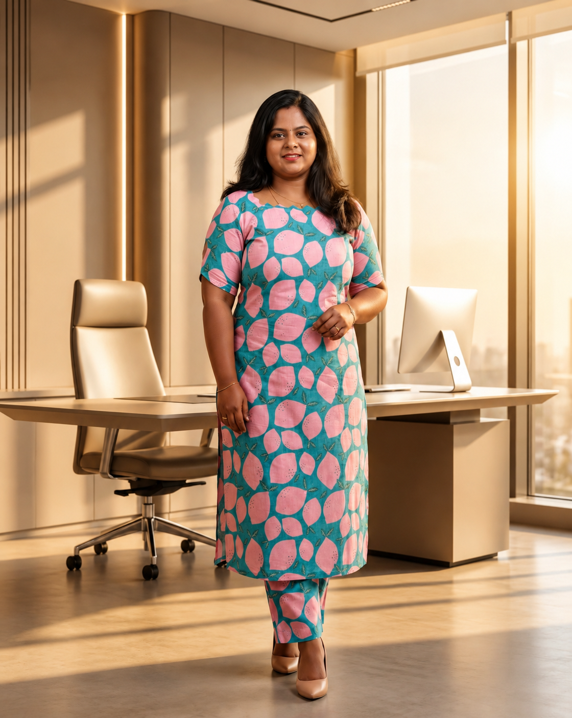 Look 01 · Blue Chandori Kurti